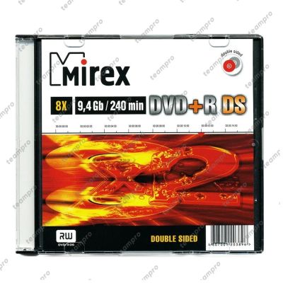 Лот: 12210706. Фото: 1. Диск DVD+R MIREX DS 9,4 GB 8x... CD, DVD, BluRay