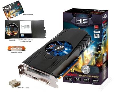 Лот: 2906007. Фото: 1. HIS Radeon HD 7870, 2048Mb, 256bit... Видеокарты