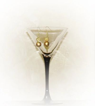 Лот: 3655697. Фото: 1. серьги с бусинами шамбала античная... Серьги, каффы