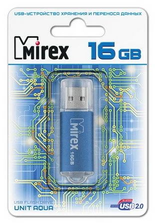 Лот: 9988242. Фото: 1. 16GB USB Flash, MIREX Unit Aqua... USB-флеш карты