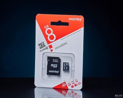 Лот: 15441333. Фото: 1. Карта памяти microSDHC 8Gb SmartBuy... Карты памяти