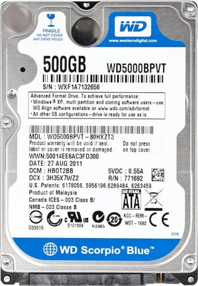 Лот: 3970318. Фото: 1. Жесткий диск для ноутбука SATA... Жёсткие диски (HDD)