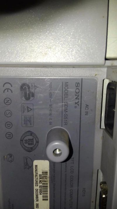Лот: 7789471. Фото: 1. Монитор sony нерабочий. ЖК-мониторы