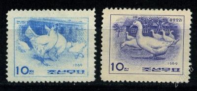 Лот: 2228708. Фото: 1. корея 1969 фауна (Х). Марки