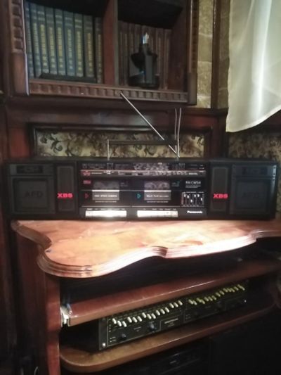 Лот: 25787657. Фото: 1. двухкассетная магнитола Panasonic. Музыкальные центры, магнитолы