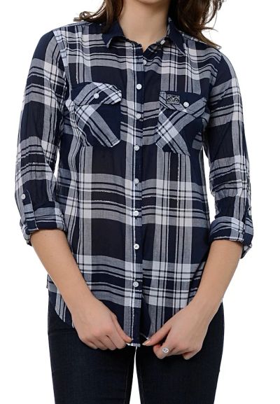 Лот: 7636285. Фото: 1. Рубашка Colin's CL 1013624 Navy... Блузы, рубашки, водолазки