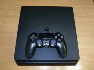 Лот: 12960312. Фото: 1. Sony PlayStation 4 Slim black... Игровые приставки, консоли