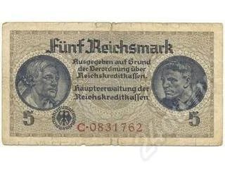 Лот: 328426. Фото: 1. Германия. 3-й Рейх. 5 марок 1939г... Европа
