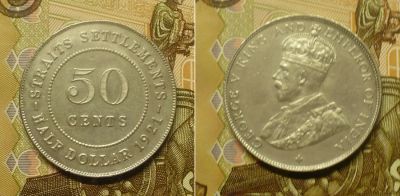 Лот: 18796550. Фото: 1. Британская Малайзия 50 центов... Австралия и Океания