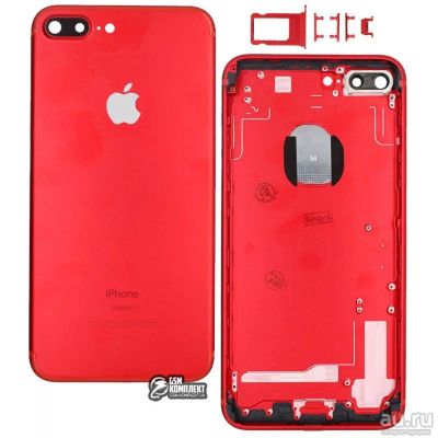 Лот: 13541650. Фото: 1. Корпус iPhone 7 Plus Красный Бесплатная... Корпуса, клавиатуры, кнопки