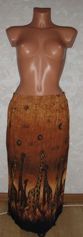 Лот: 5874563. Фото: 1. эксклюзивная юбка на лето с жирафами... Юбки