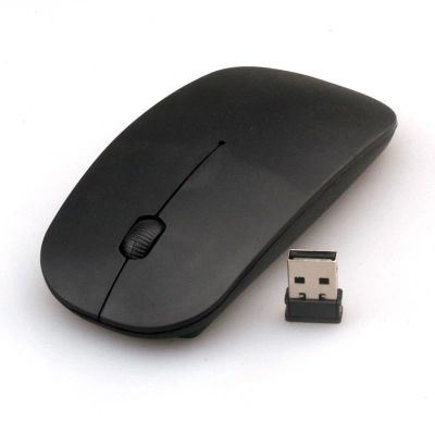 Лот: 9471478. Фото: 1. Беспроводная мышь "Slim", черная. Клавиатуры и мыши