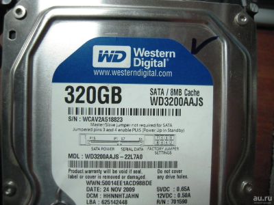 Лот: 9723589. Фото: 1. Жесткий диск HDD Sata 3.5" 320gb... Жёсткие диски