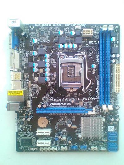 Лот: 6254320. Фото: 1. Материнская плата Asrock H61M-GS. Материнские платы
