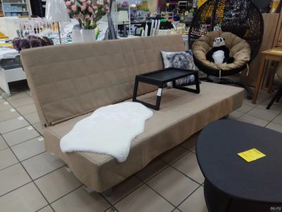 Лот: 14450874. Фото: 1. Диван-кровать прямой, бежевый. Диваны