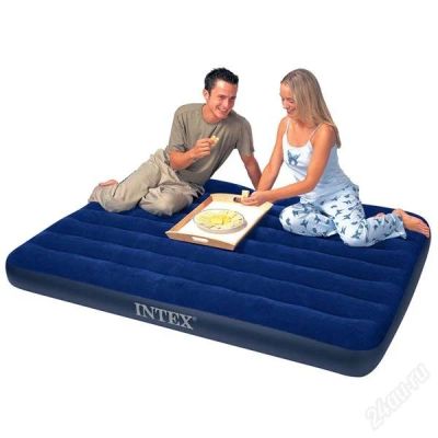 Лот: 2333033. Фото: 1. надувной матрас intex 152х203х22см. Туристическая, походная мебель