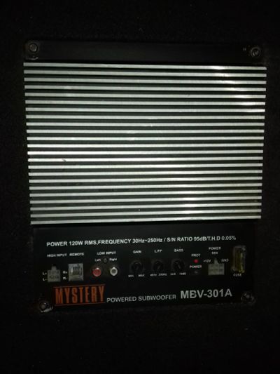 Лот: 20523135. Фото: 1. Сабвуфер Mystery MBV-301A. Сабвуферы