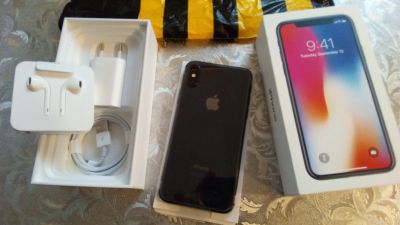 Лот: 13957248. Фото: 1. I Phone X 64Gb space gray (серый... Смартфоны