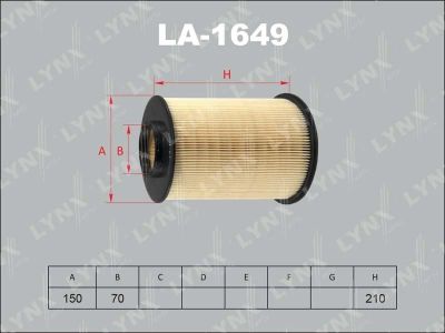 Лот: 13357117. Фото: 1. Lynx LA-1649 Воздушный фильтр. Расходные материалы