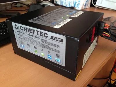 Лот: 8314500. Фото: 1. Блок питания на 750 ватт Chieftec. Корпуса, блоки питания