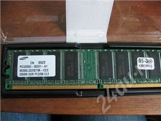 Лот: 178719. Фото: 1. Модуль памяти SAMSUNG 256 Mb DDR... Оперативная память
