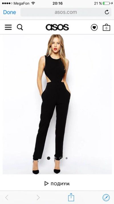Лот: 7830828. Фото: 1. стильный черный комбинезон Asos... Комбинезоны