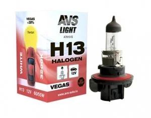 Лот: 7114811. Фото: 1. Лампа галоген H13 AVS Vegas 12V... Детали тюнинга