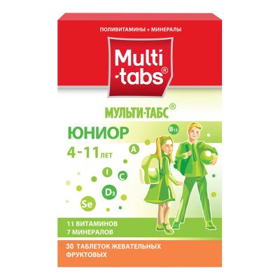 Лот: 23716271. Фото: 1. Мульти-табс Юниор фрукты таб.жев... Лекарства