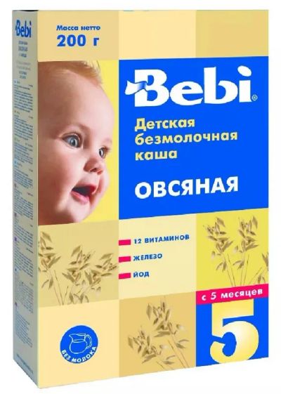 Лот: 25642828. Фото: 1. Беби каша овсяная от 5мес. 200г. Лекарства