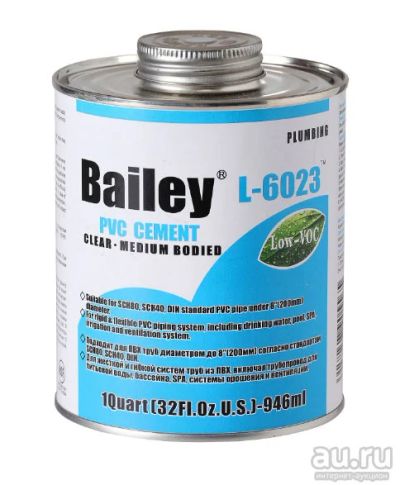 Лот: 17206090. Фото: 1. Клей для труб ПВХ Bailey L-6023... Клеи, герметики, пена монтажная, клейкие ленты