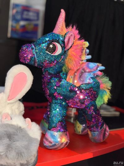 Лот: 15304990. Фото: 1. Игрушка единорог 🦄 пайетки. Мягкие