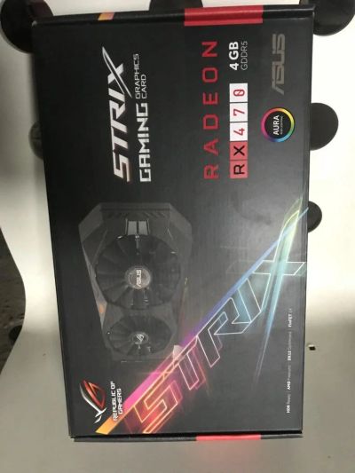 Лот: 10599283. Фото: 1. видеокарта RX 470 4G Asus Strix. Видеокарты