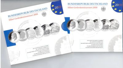 Лот: 14113719. Фото: 1. Германия 10 евро 2010 набор 6... Наборы монет