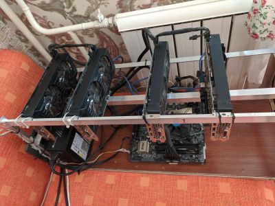 Лот: 14387506. Фото: 1. Майнинг ферма 4 gtx 1060. Майнинг фермы, товары для майнинга