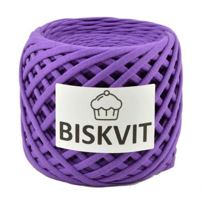 Лот: 11588337. Фото: 1. Трикотажная пряжа Biskvit пурпурный. Ткани, нитки, пряжа