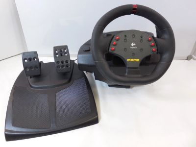 Лот: 12850584. Фото: 1. Игровой руль Logitech MOMO Racing. Рули, джойстики