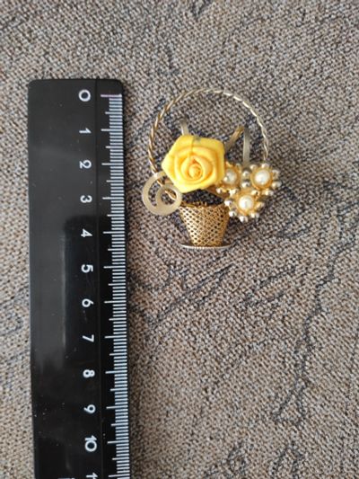 Лот: 15343504. Фото: 1. Брошь Корзинка. Броши