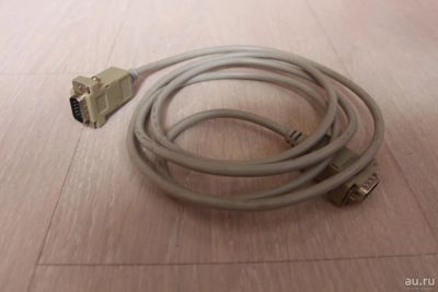 Лот: 7182422. Фото: 1. Кабель VGA 15 pin male-male серый... Шлейфы, кабели, переходники