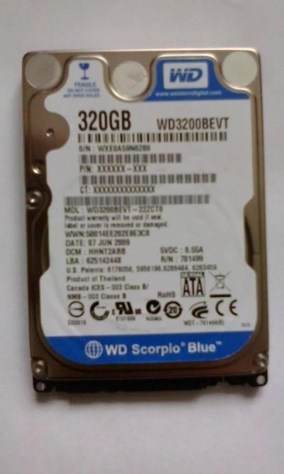 Лот: 4700748. Фото: 1. Внешний жёсткий диск 320Gb USB2... Жёсткие диски (HDD)