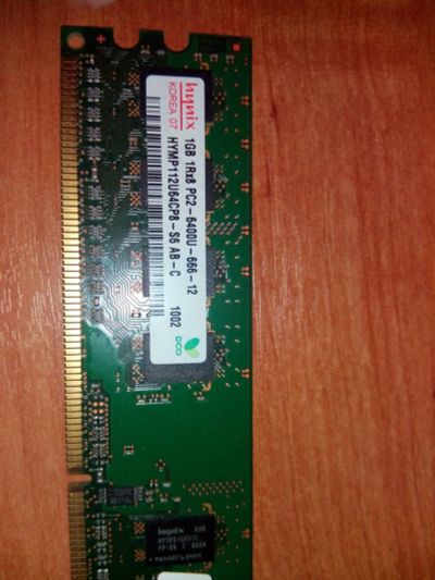 Лот: 12949854. Фото: 1. Оперативная память Hynix 1GB 1Rx8... Оперативная память