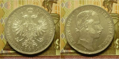 Лот: 18796478. Фото: 1. 1 флорин 1860 г Австро Венгрия. Европа