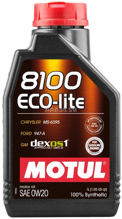 Лот: 20067554. Фото: 1. MOTUL 8100 Eco-lite 0w20 SN Plus... Масла, жидкости