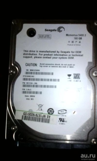 Лот: 9441898. Фото: 1. Seagate 160Gb 3,5" 5400. Жёсткие диски (HDD)