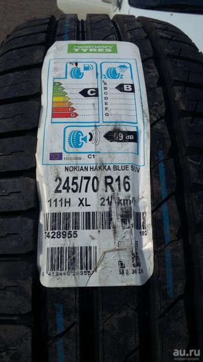 Лот: 13712526. Фото: 1. Шины R16 245/70 Nokian Hakka Blue... Шины