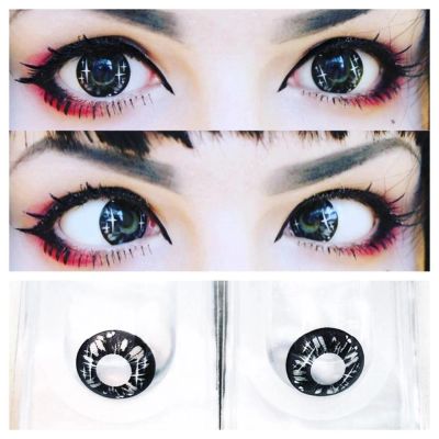 Лот: 10116596. Фото: 1. Black star lens/черные линзы. Контактные линзы