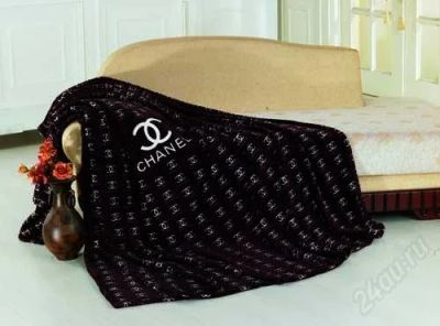 Лот: 2357646. Фото: 1. CHANEL коричневый плед (200*230... Другое (домашний текстиль)