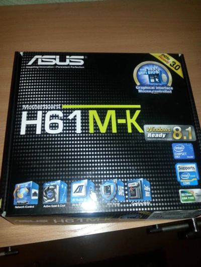 Лот: 10624618. Фото: 1. Материнская плата Asus H61M-K. Материнские платы