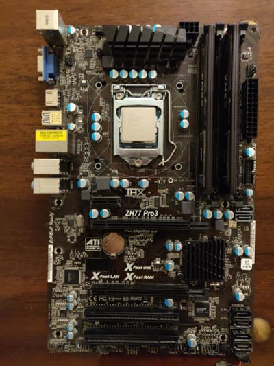 Лот: 14985717. Фото: 1. Asrock zh77 pro 3 1155+ intel... Комплекты запчастей