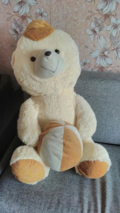 Лот: 10526772. Фото: 1. Большой мишка спортсмен. Мягкая... Мягкие