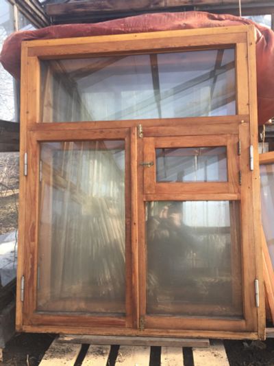 Лот: 25882868. Фото: 1. Окно листвяжное двойное с форточкой. Фурнитура, комплектующие